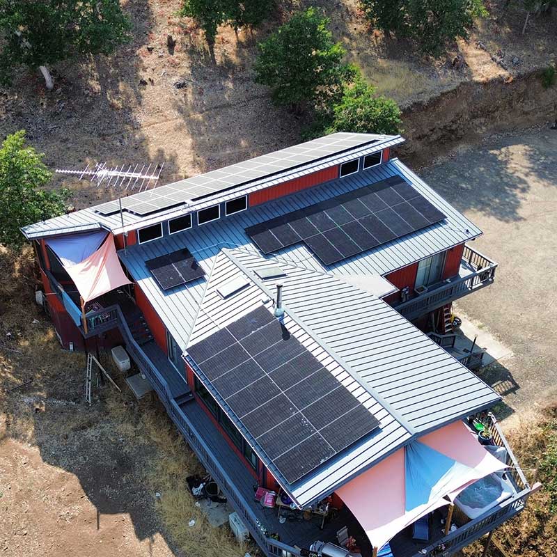 residential solar project in Central Point features a powerful 22.8 kW solar panel system