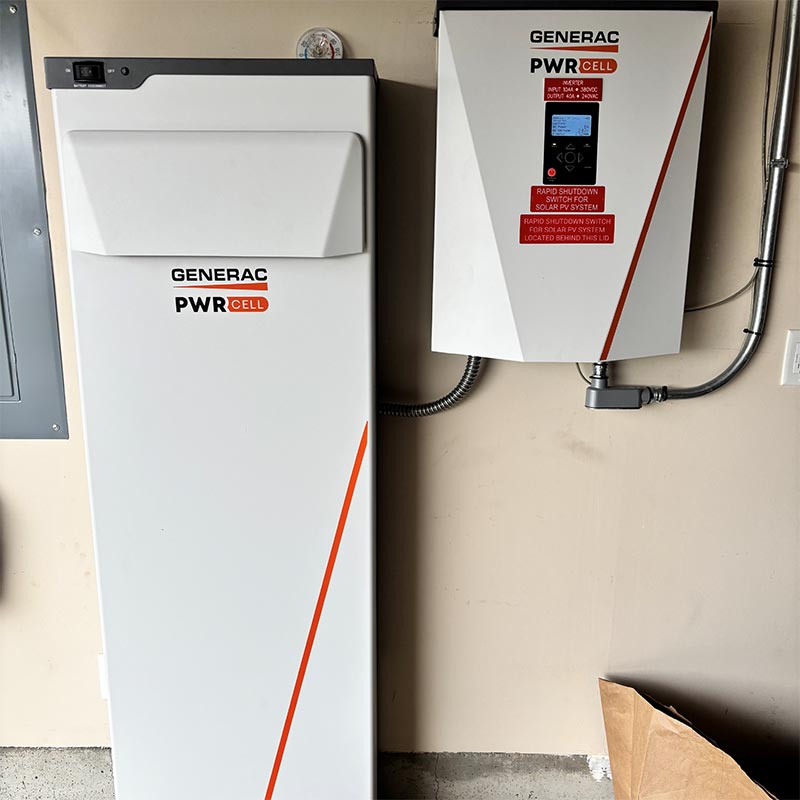 7.6 kW Generac PWRcell solar system with a18 kWh lithium-ion battery backup in Josephine County